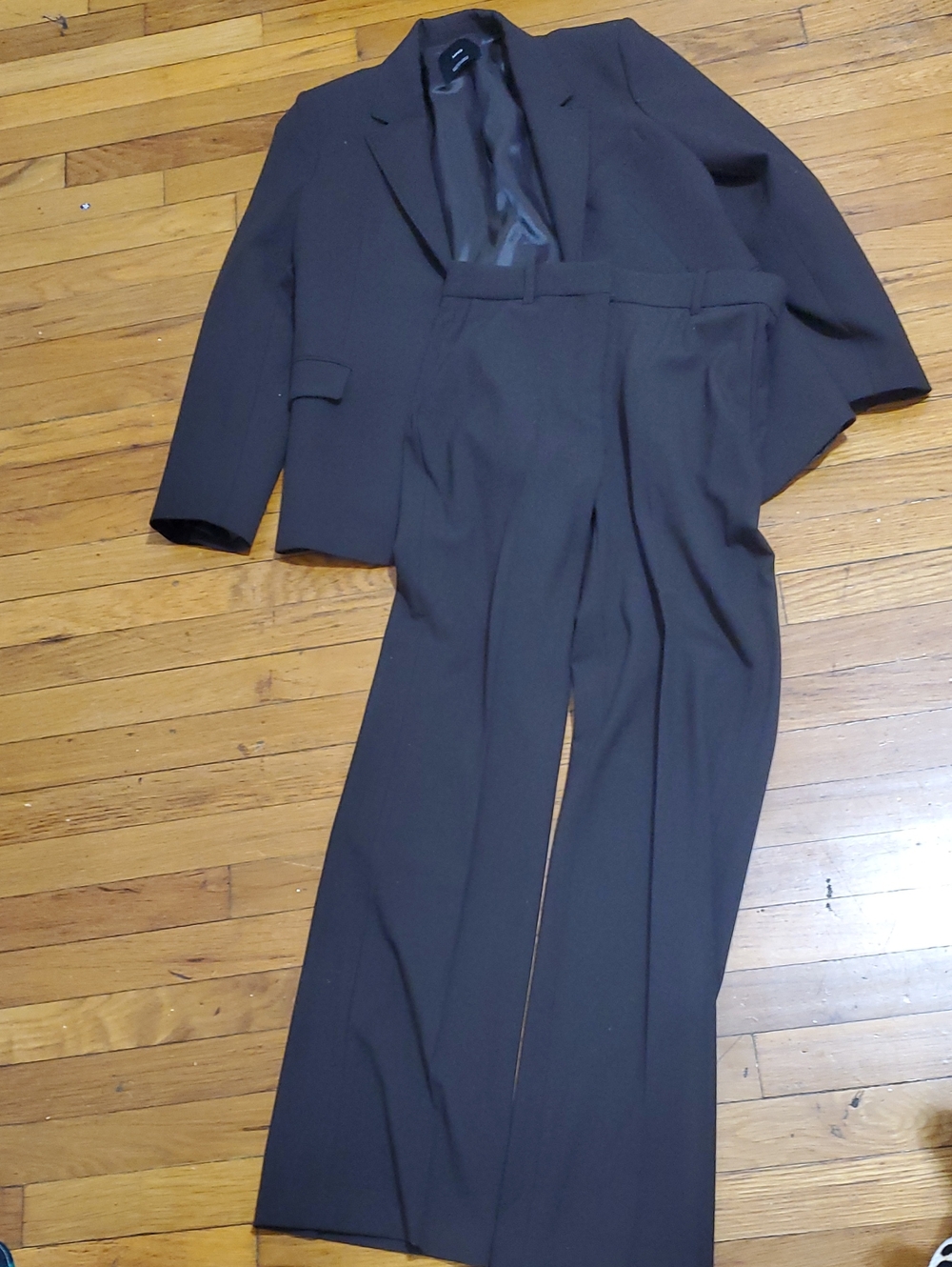 Classic Women's Brown Tailored Suit Pants